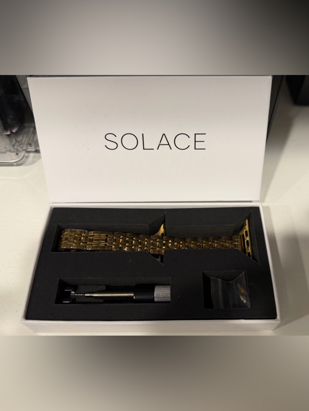 Solace Stella Band Gold Finish - Stainless Steel Replacement Watch Strap - Picture 8 of 9